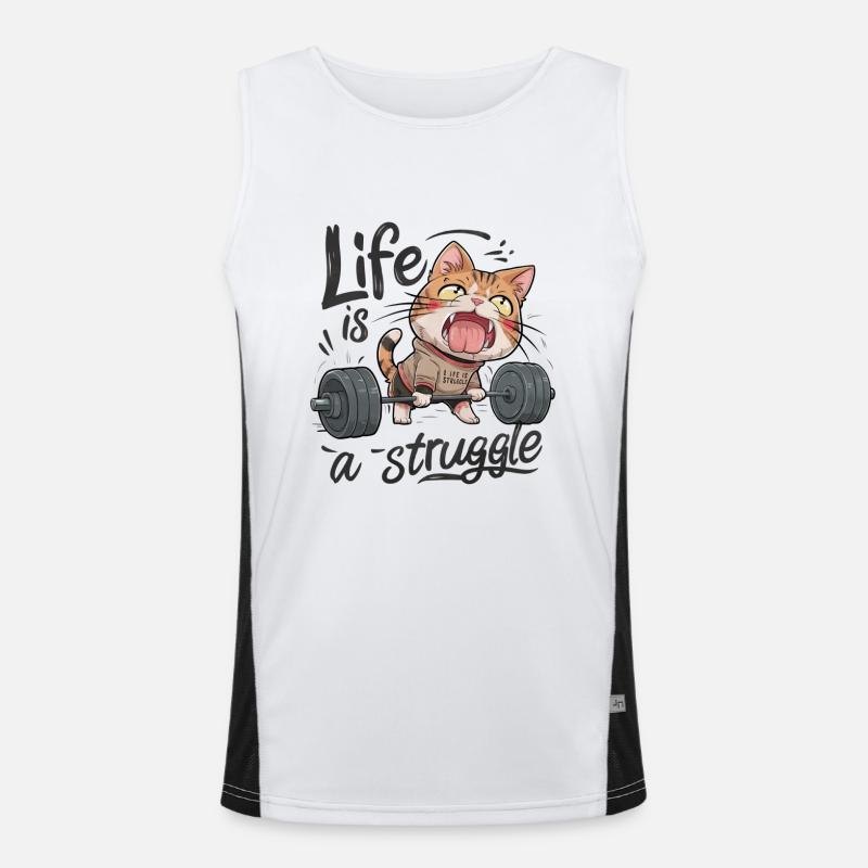 LIFE IS A STRUGGLE Men's Functional Contrast Tank Top 
