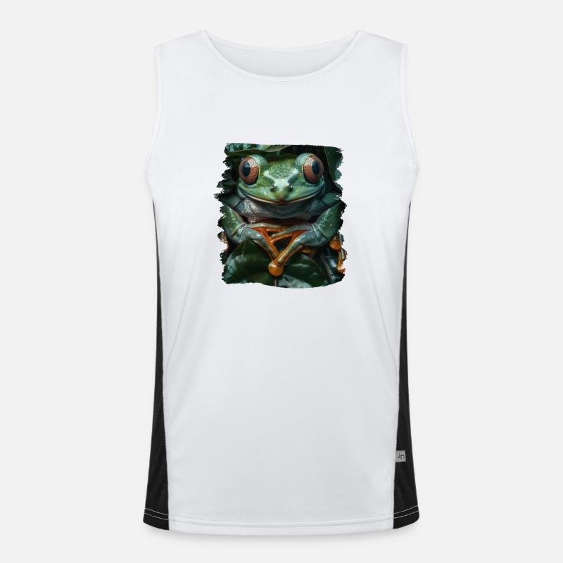 Rainette Baumfrösche Baumfrosch Débardeur respirant contrasté Homme 