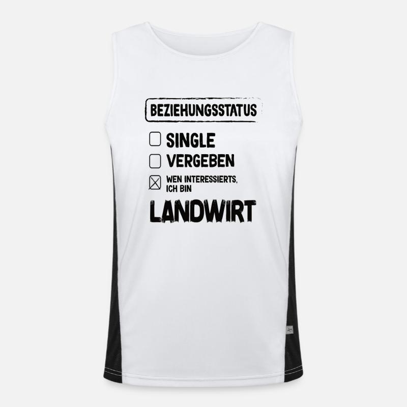 Farmer Relationship Status Men's Functional Contrast Tank Top 