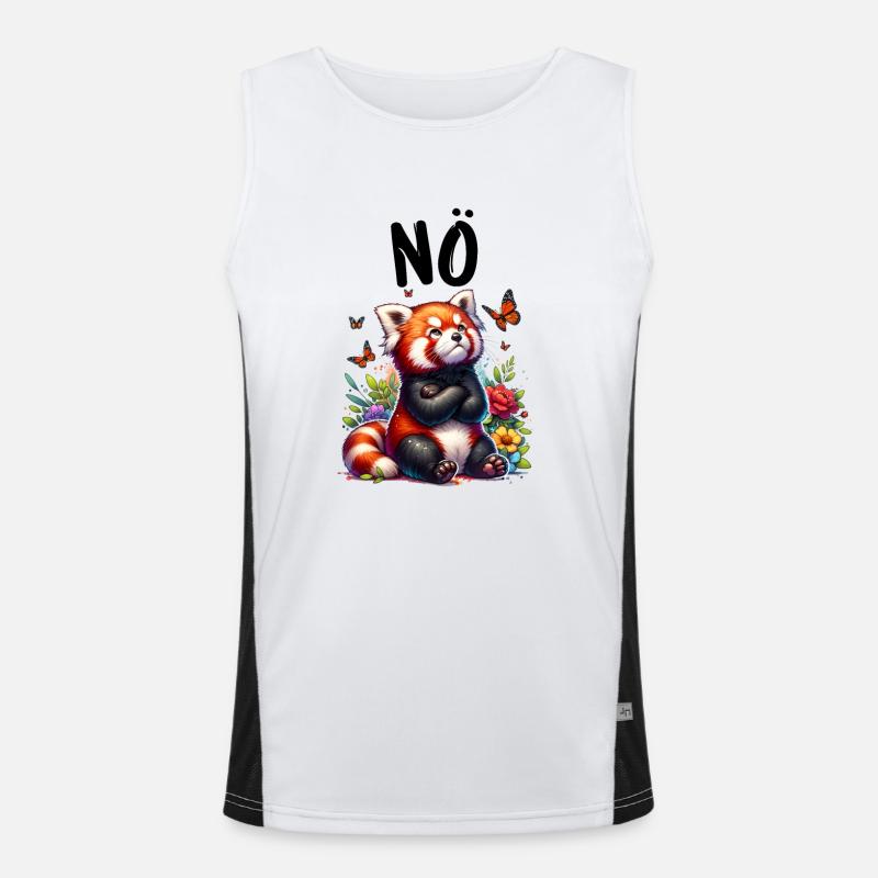 Panda roux Drôle de dicton Nope Renard de Feu Débardeur respirant contrasté Homme 