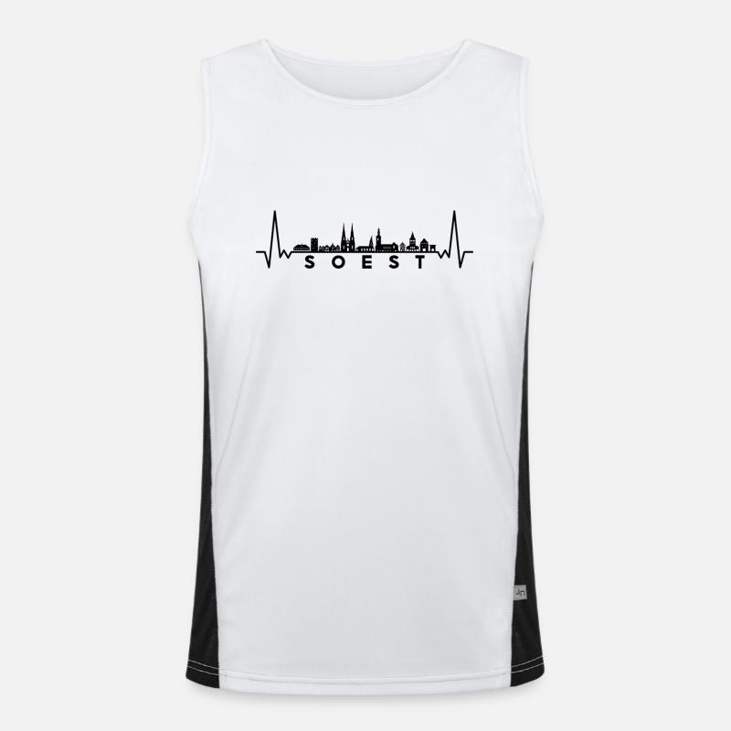 Heartbeat Skyline Germany SOEST Men's Functional Contrast Tank Top 