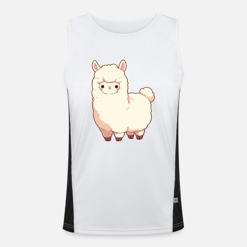 Alpaca Alpacas Alpaca - Men's Functional Contrast Tank Top - white/black
