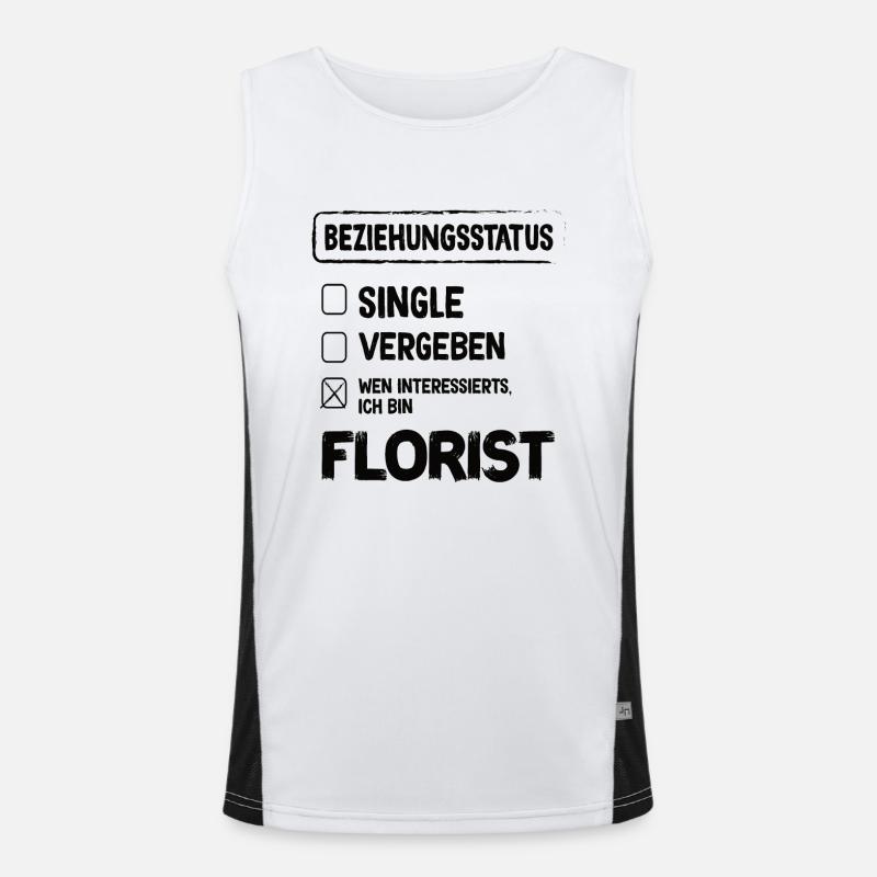 Fleuriste Relation Statut Fleuriste Fleurs Fleuriste Débardeur respirant contrasté Homme 