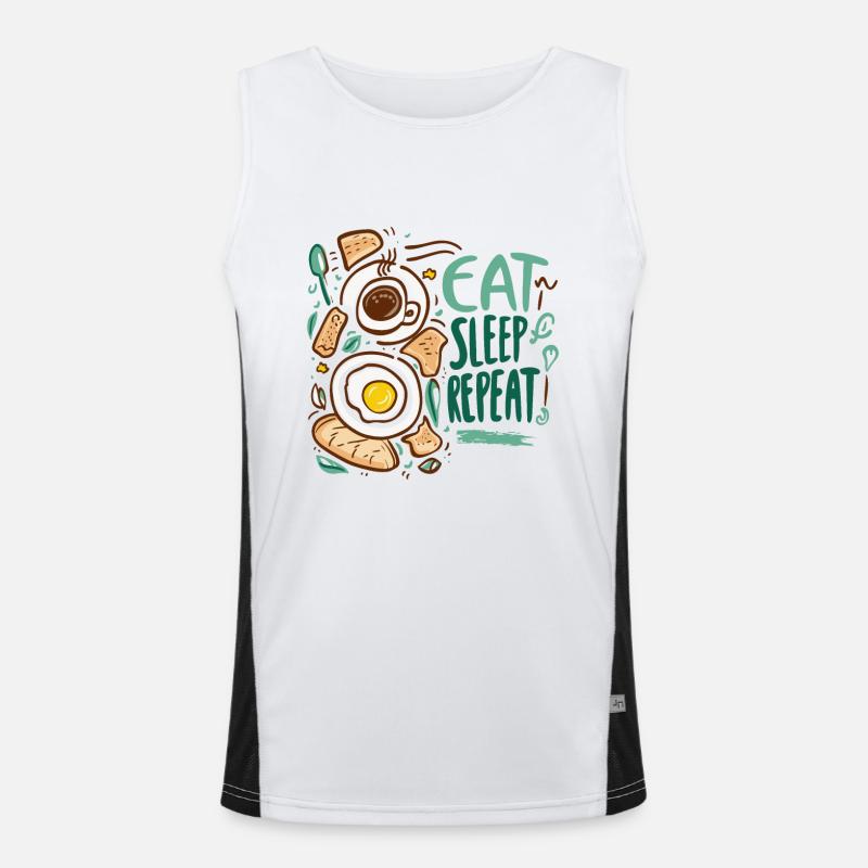 EAT SLEEP REPEAT Men's Functional Contrast Tank Top 