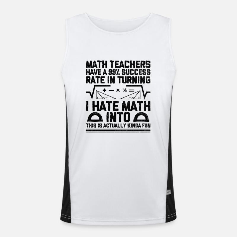 Professeur de mathématiques Professeur d’école Professeur de mathématiques drôle S Débardeur respirant contrasté Homme 