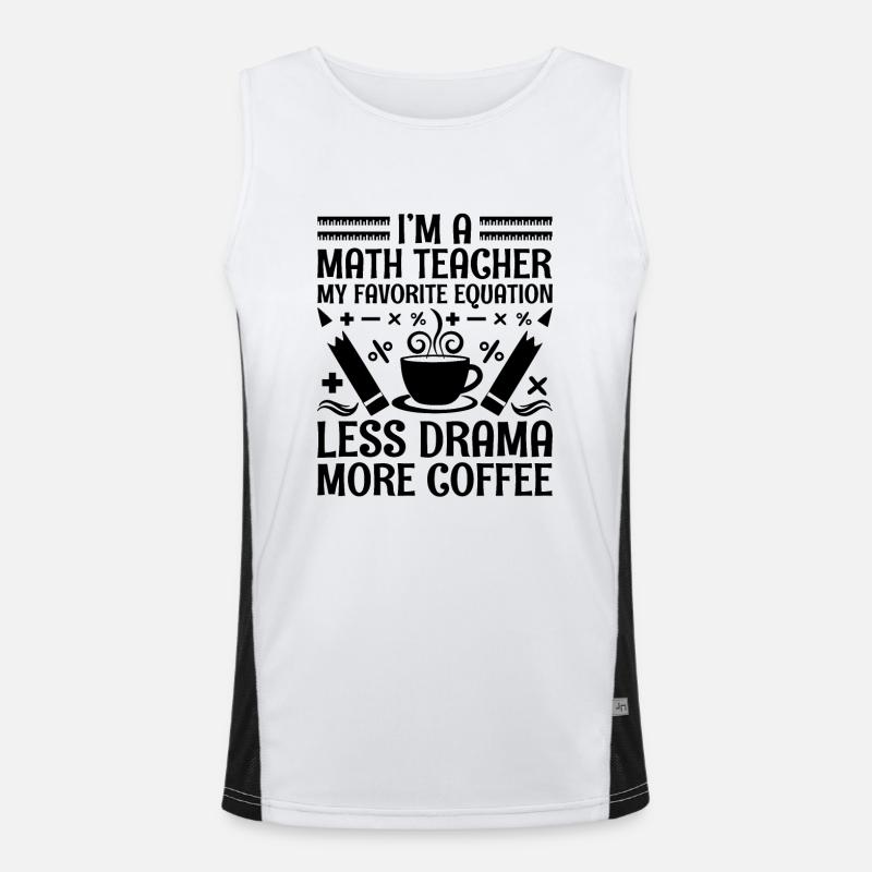 Professeur de mathématiques Professeur d’école Professeur de mathématiques drôle S Débardeur respirant contrasté Homme 