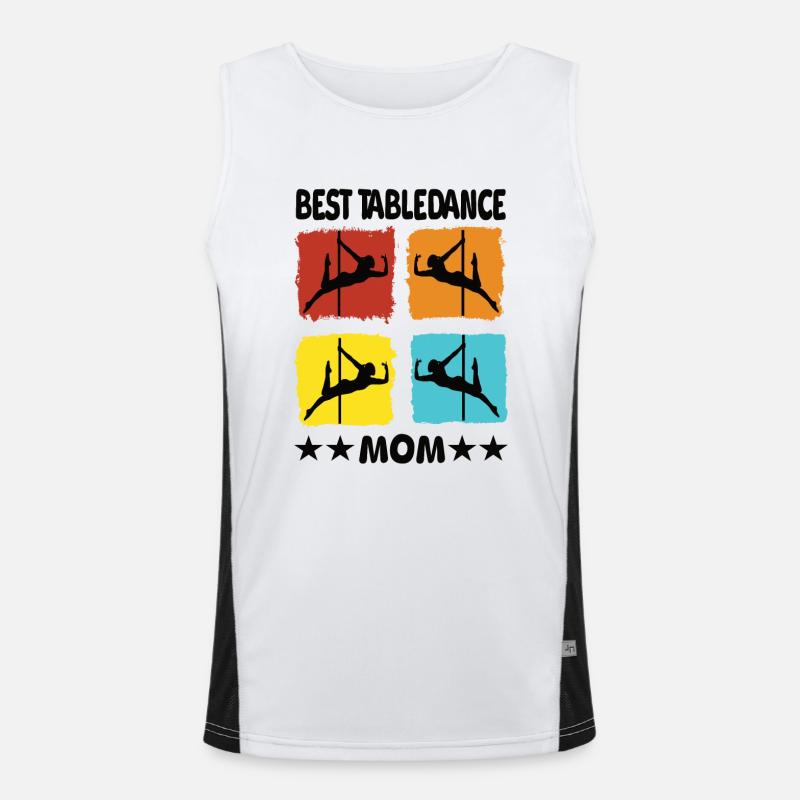 Meilleure maman de danse de table Débardeur respirant contrasté Homme 