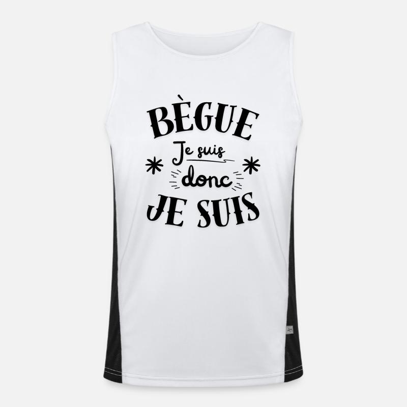 Je suis Bègue donc Je Suis Débardeur respirant contrasté Homme 