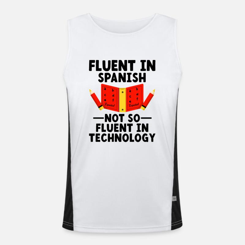 Fremdsprachenlehrer Schule Sprachlehrer Funktionelles Kontrast-Tank Top für Männer 