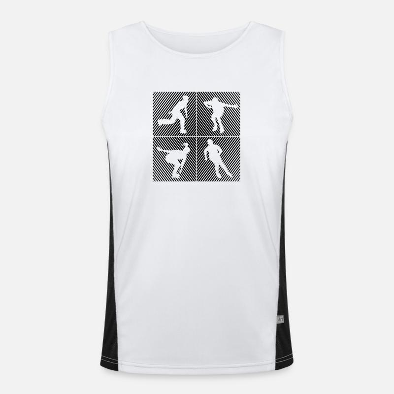 Rollers Rollers Rollers Rollers - Débardeur respirant contrasté Homme  - blanc/noir