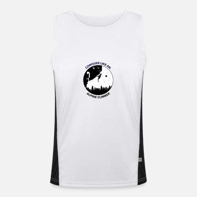 Conquer like an Alpine Climber Design Men's Functional Contrast Tank Top 