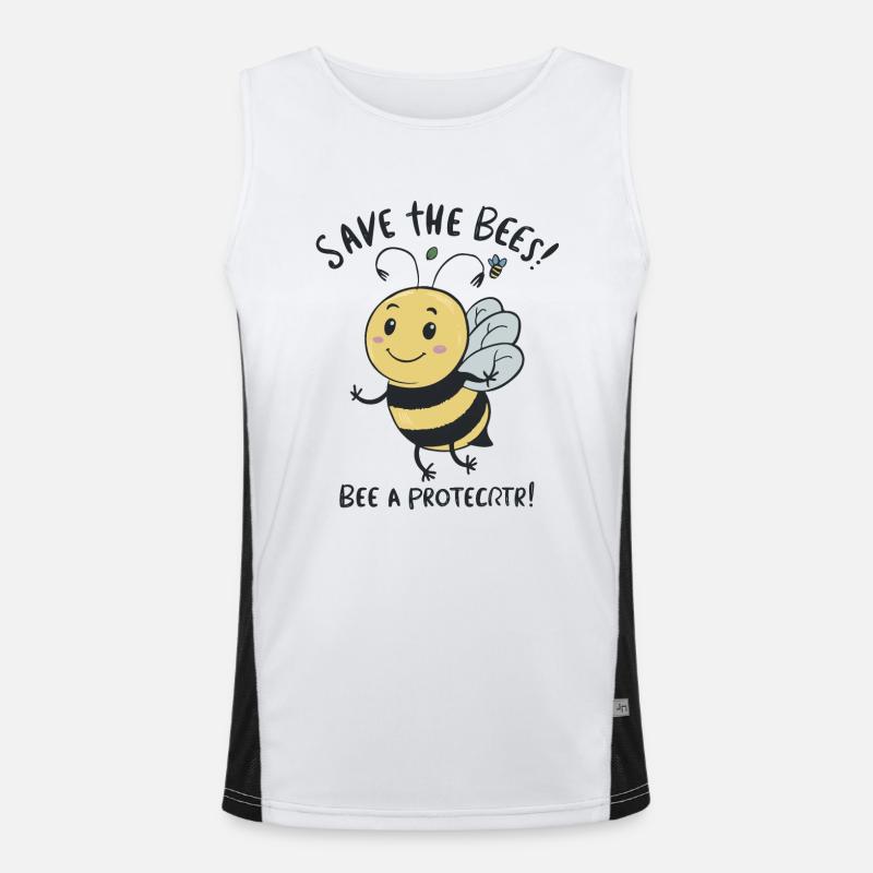 SAVE THE BEES Men's Functional Contrast Tank Top 