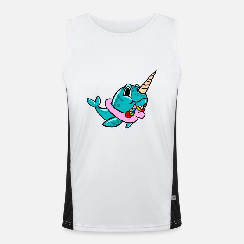 Narval On Unicorn Float Bouée de sauvetage Float Cool pun Débardeur respirant contrasté Homme 
