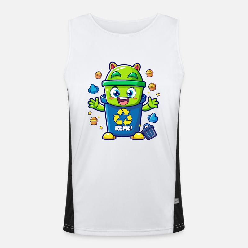 GARBAGE CANS Men's Functional Contrast Tank Top 