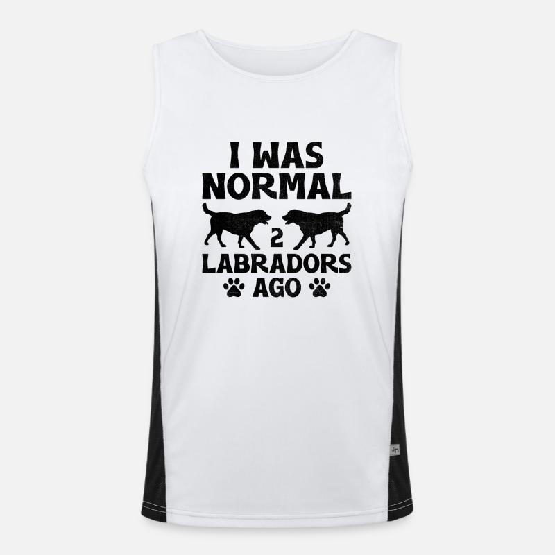Ich war normal Vor 2 Labradoren Labrador Retriever la Funktionelles Kontrast-Tank Top für Männer 