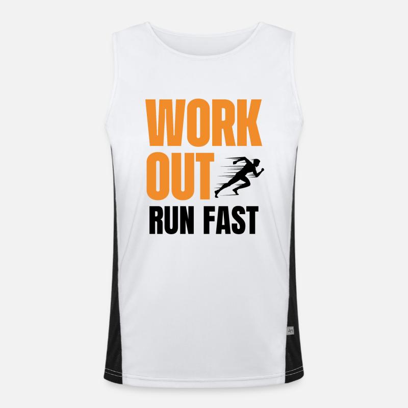 Work out, Run fast Men's Functional Contrast Tank Top 