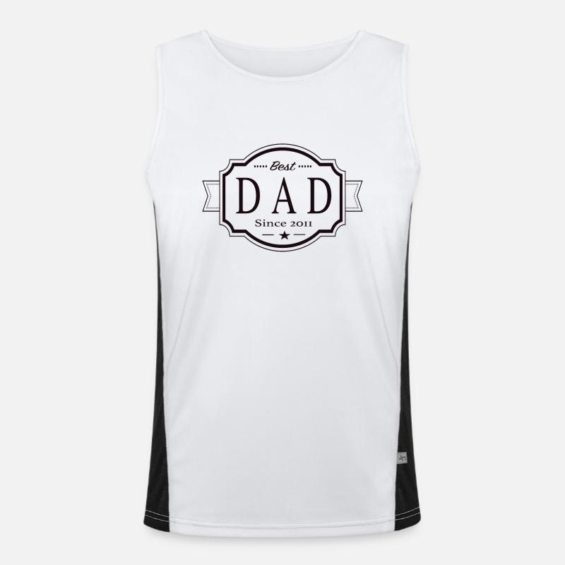 Bester Papa seit 2011 Funktionelles Kontrast-Tank Top für Männer 
