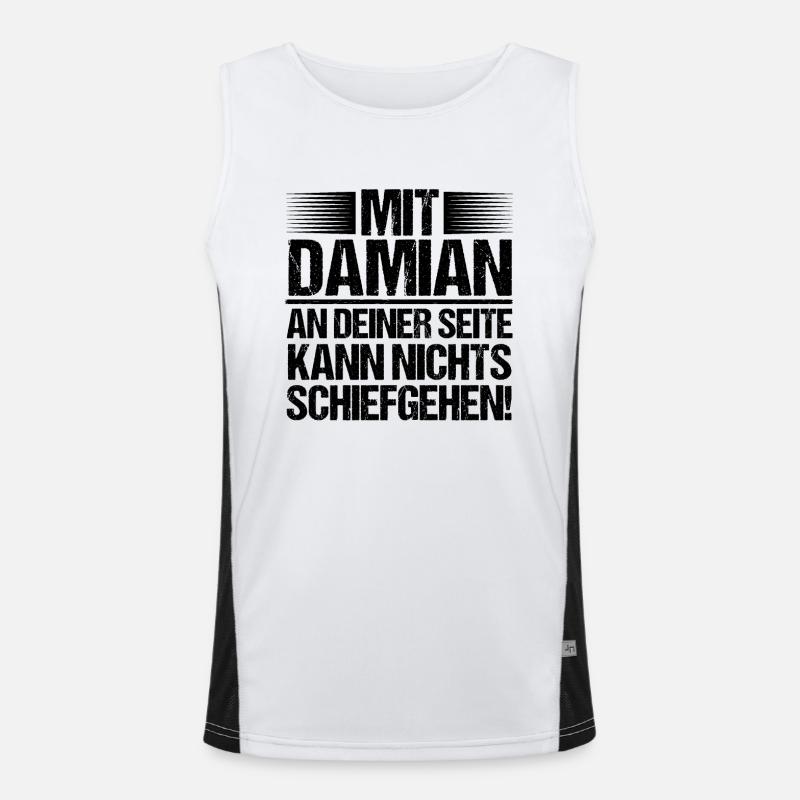Vorname Damian Funktionelles Kontrast-Tank Top für Männer 