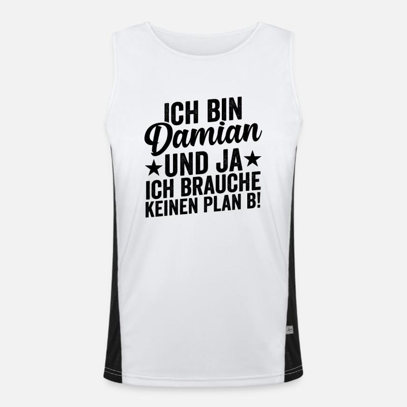 First name Damian Men's Functional Contrast Tank Top 