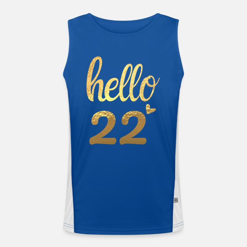 Hello 22 doré Débardeur respirant contrasté Homme 