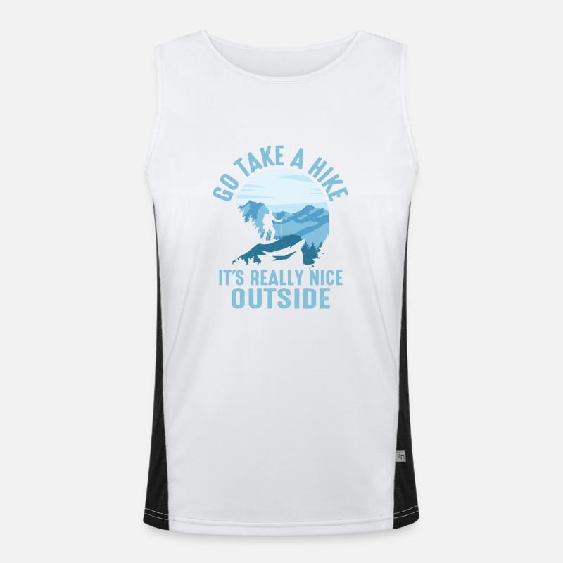 Go Take A Hike It's Really Nice Outside Hiker Hiki Funktionelles Kontrast-Tank Top für Männer 