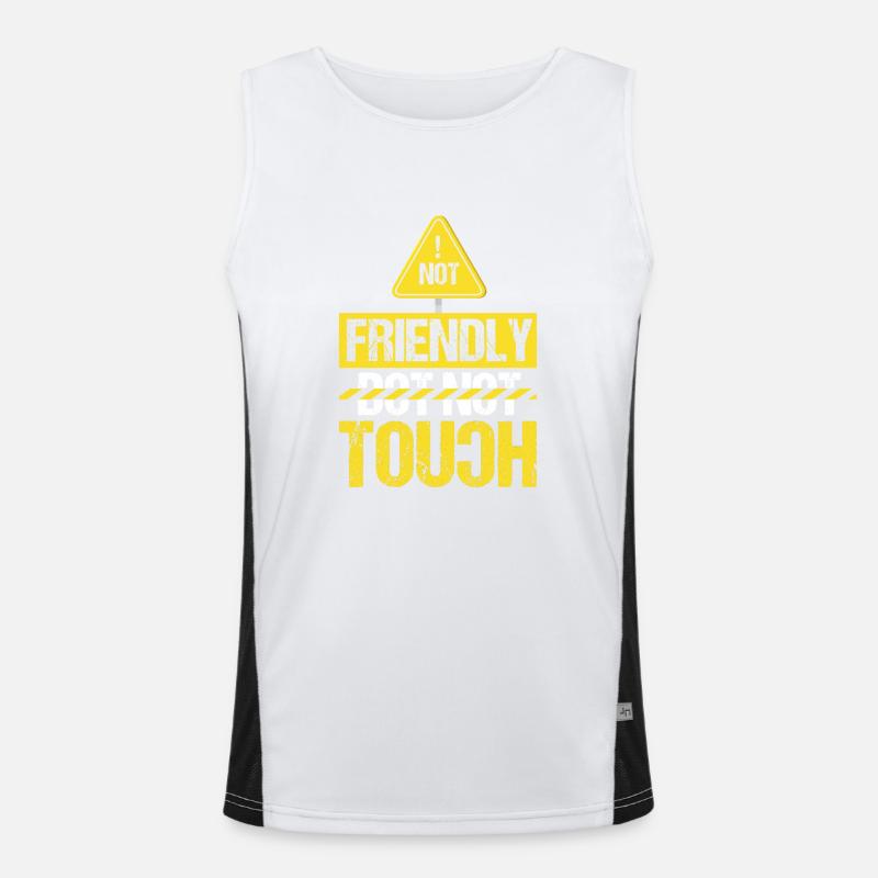 Nicht Freundlich, Nicht Anfassen Funktionelles Kontrast-Tank Top für Männer 