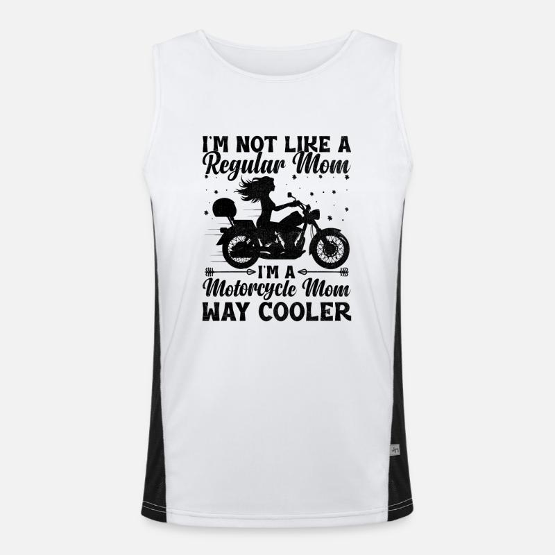 Ich bin nicht wie eine normale Mutter Ich bin eine Motorrad-Mutter Wa Funktionelles Kontrast-Tank Top für Männer 