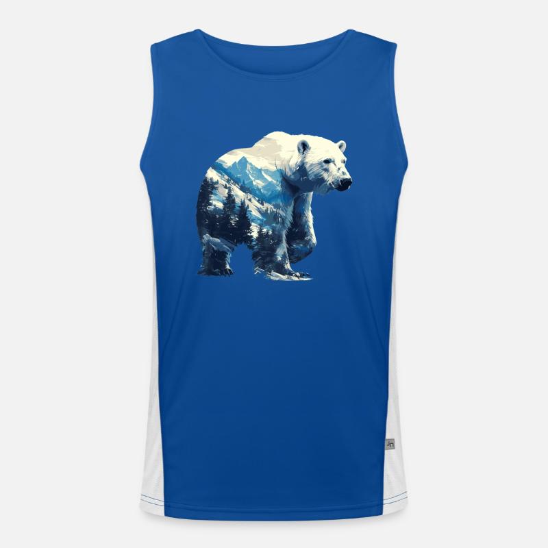 Polar Bear Eisbären Eisbär Funktionelles Kontrast-Tank Top für Männer 
