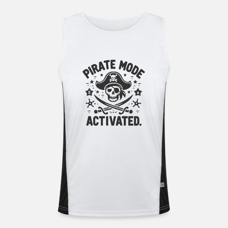 Pirate Mode Activated Men's Functional Contrast Tank Top 