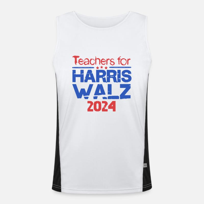 Enseignant pour Harris Walz 2024 Débardeur respirant contrasté Homme 
