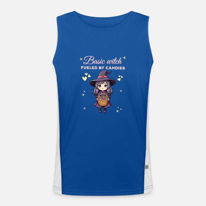 Basic witch fueled by candies Men's Functional Contrast Tank Top 