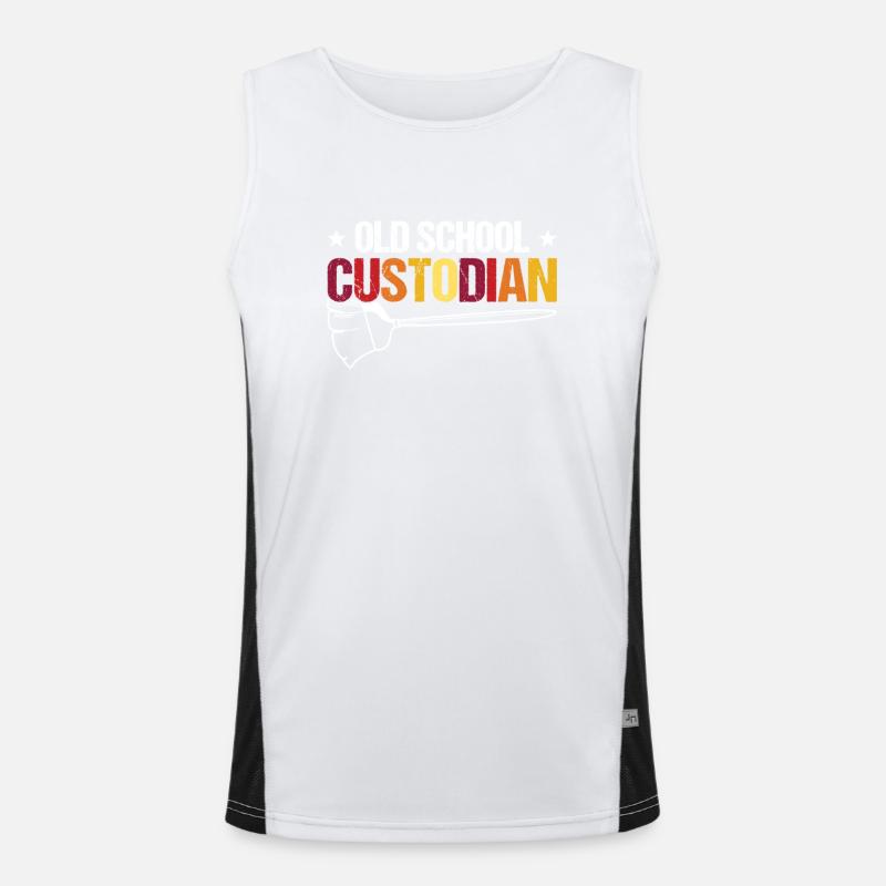 Old School Caretaker Men's Functional Contrast Tank Top 