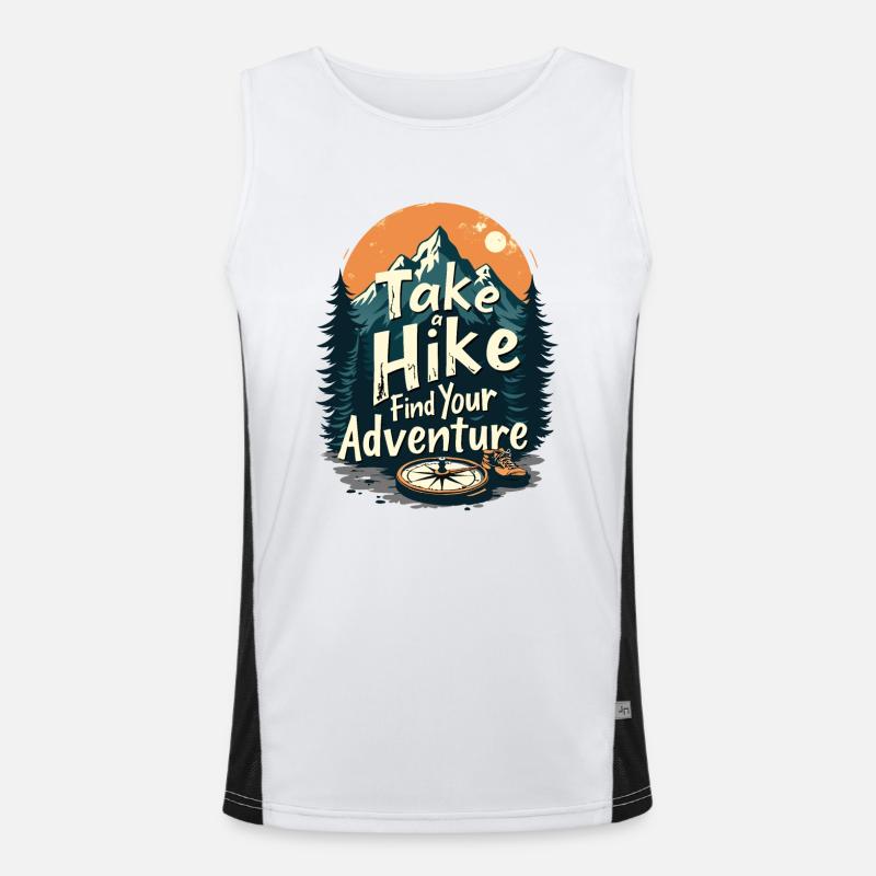 MACHEN SIE EINE WANDERUNG FINDEN SIE IHR ABENTEUER Funktionelles Kontrast-Tank Top für Männer 