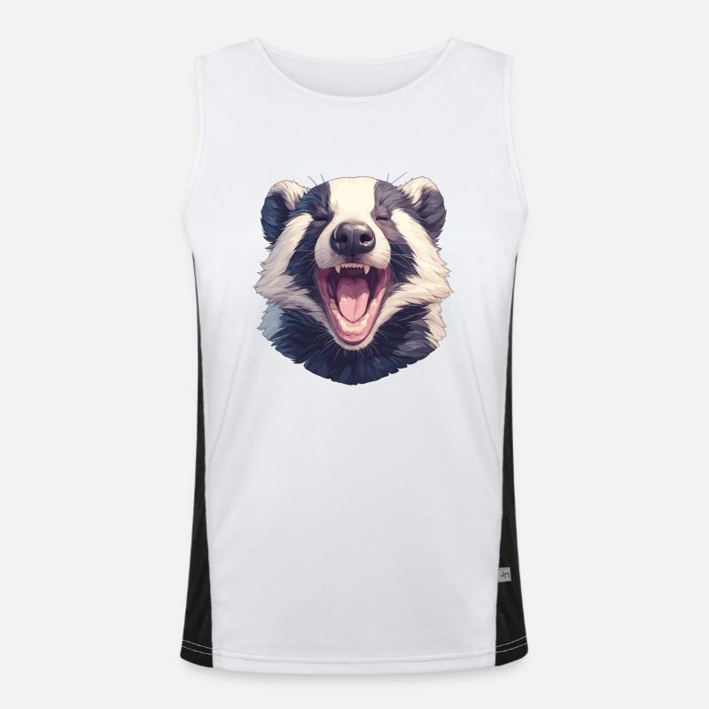 Badger Dachse Dachs - Men's Functional Contrast Tank Top  - white/black