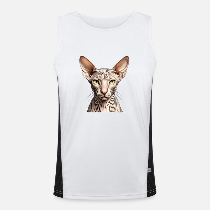 Chat Sphynx Débardeur respirant contrasté Homme 