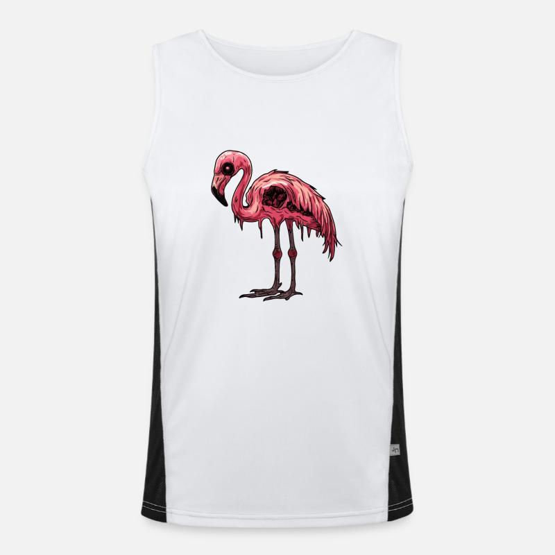 Flamingo Halloween Comic Lustig Funktionelles Kontrast-Tank Top für Männer 