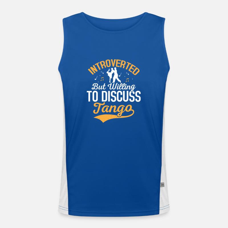 Introverted But Willing To Discuss Tango Latin Mus Funktionelles Kontrast-Tank Top für Männer 