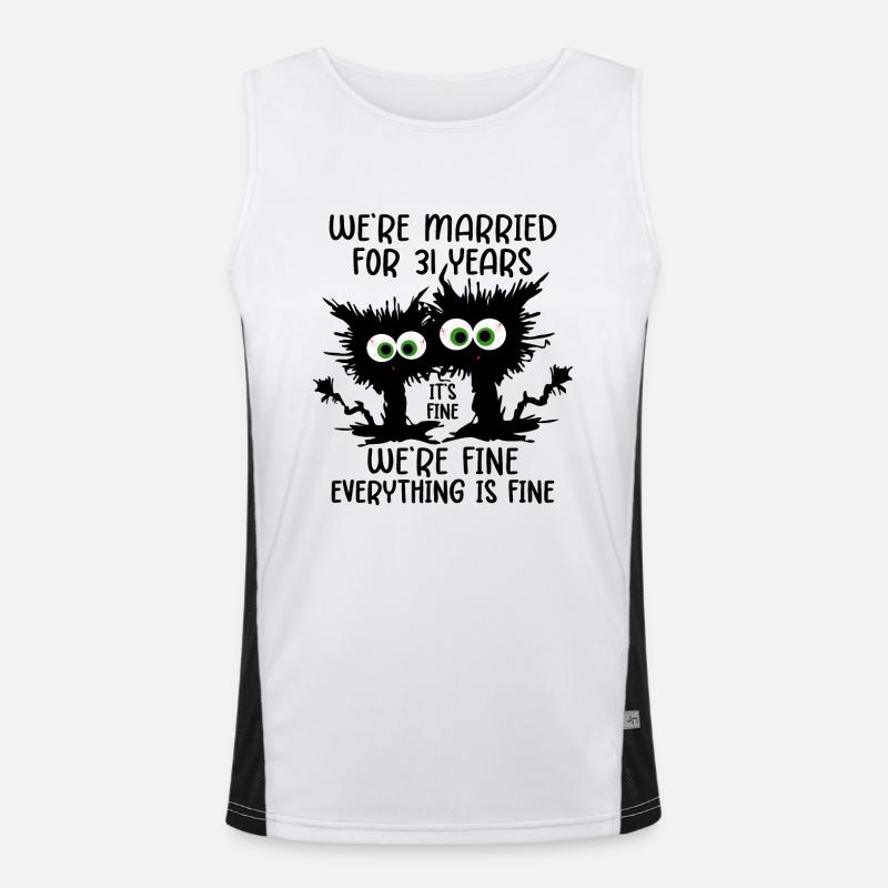 31 Years Married Linden Wedding Gift Men's Functional Contrast Tank Top 