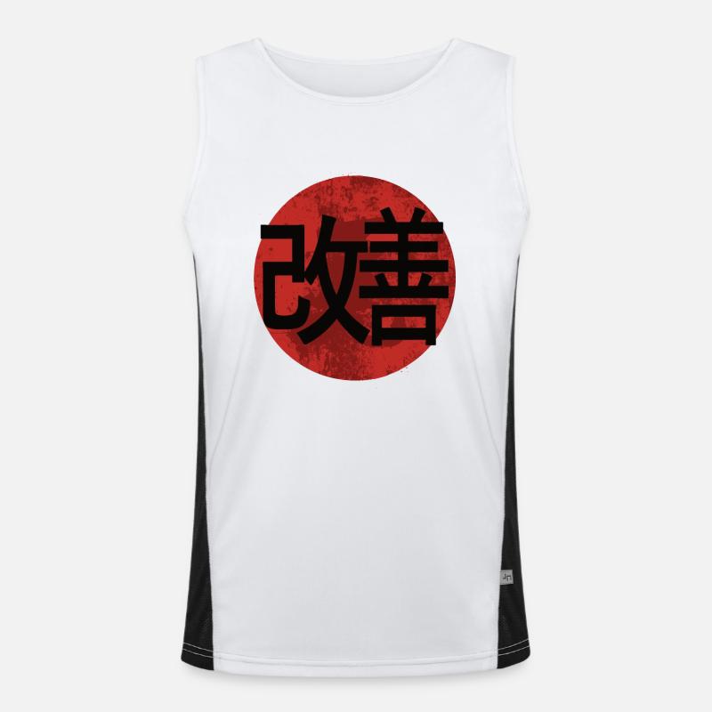 Hiragana Katakana Kaizen-methode Kaizen Funktionelles Kontrast-Tank Top für Männer 
