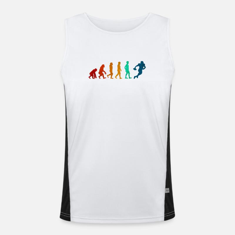 Fußball-evolution Funktionelles Kontrast-Tank Top für Männer 