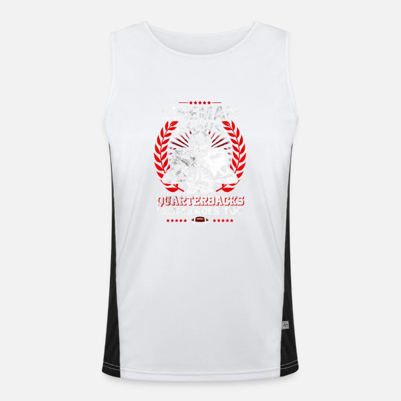 Lineman, because even quarterbacks need heroes Men's Functional Contrast Tank Top 
