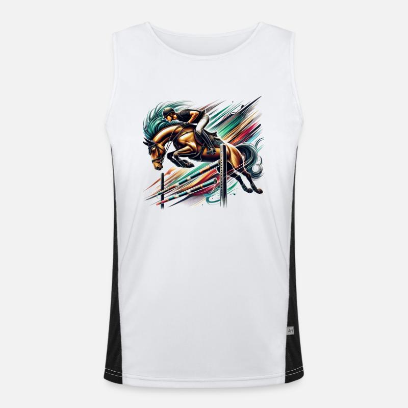 Springreiter Funktionelles Kontrast-Tank Top für Männer 