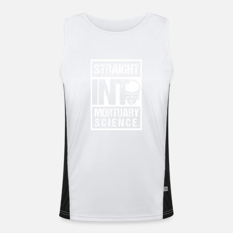 Directly into funeral science - Men's Functional Contrast Tank Top  - white/black