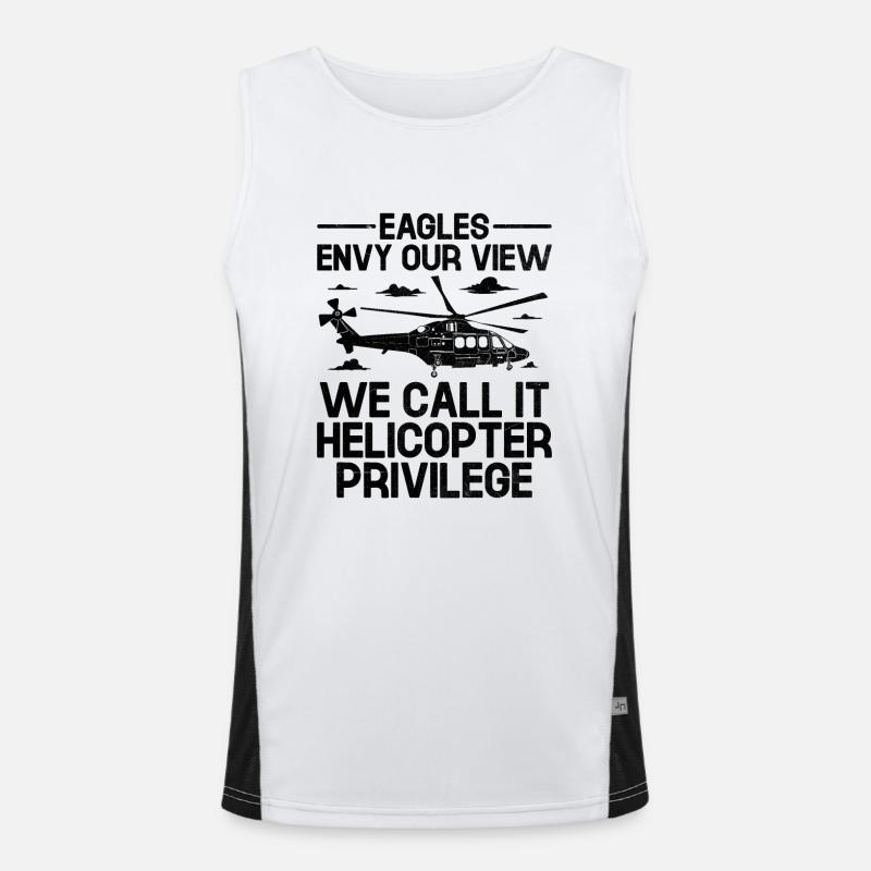 Eagles Envy Our View We Call It Helicopter Privile Men's Functional Contrast Tank Top 