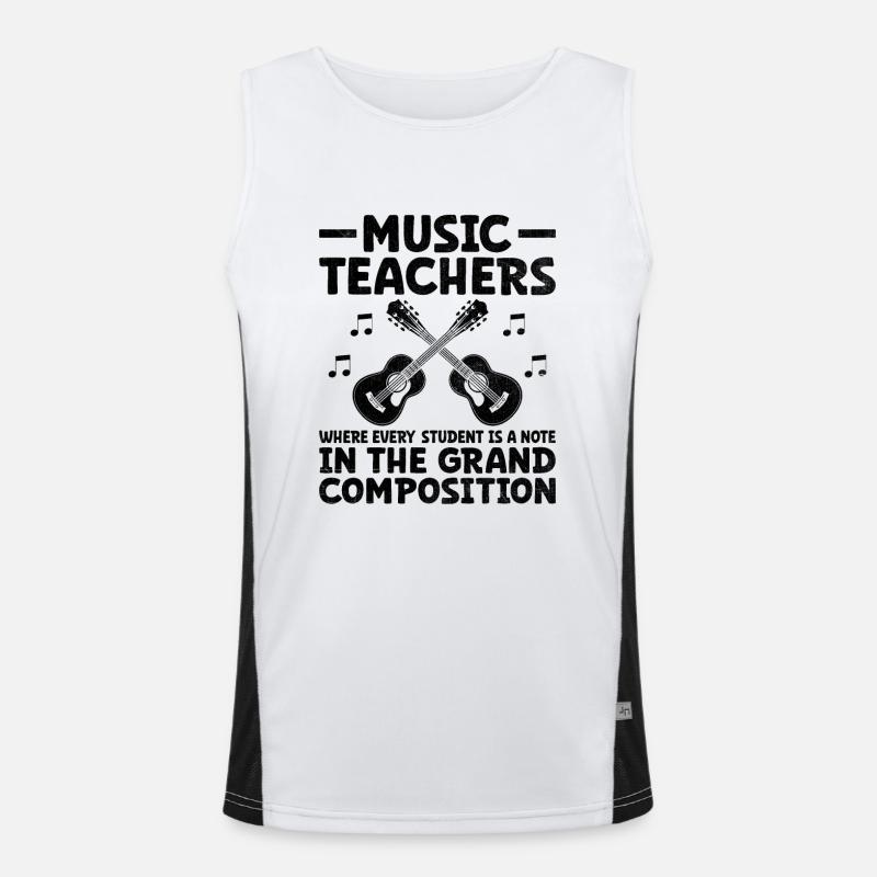 Music Teachers Where Every Student Is A Note Teach Men's Functional Contrast Tank Top 