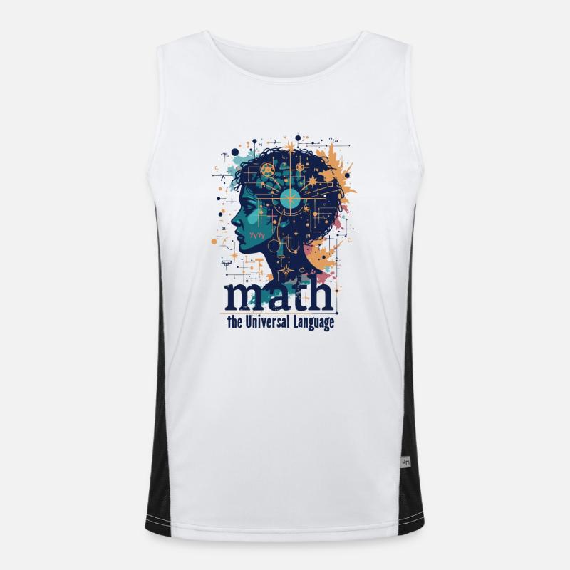 MATHEMATIK Funktionelles Kontrast-Tank Top für Männer 