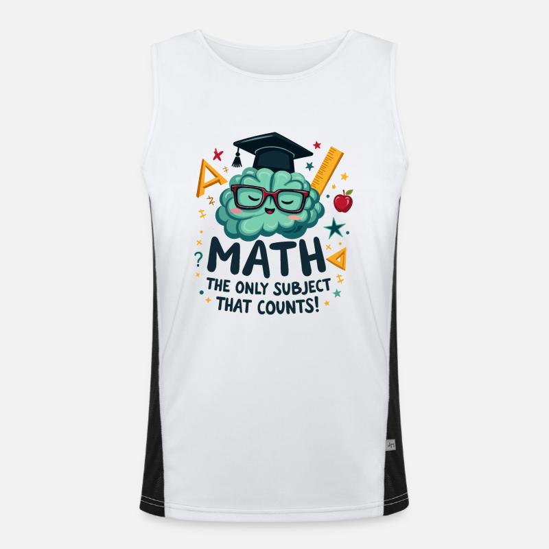 MATHEMATIK Funktionelles Kontrast-Tank Top für Männer 