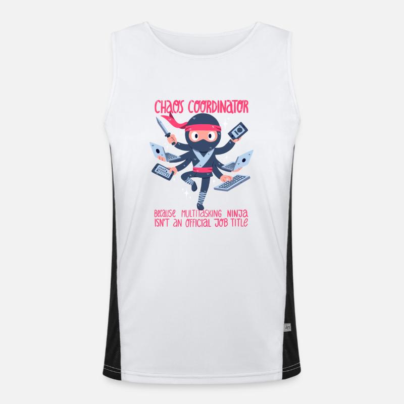 Chaos-Koordinator oder Multitasking-Ninja Funktionelles Kontrast-Tank Top für Männer 