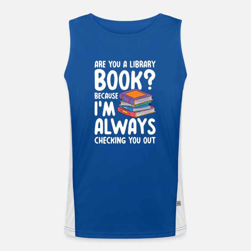Are you a library book Funktionelles Kontrast-Tank Top für Männer 