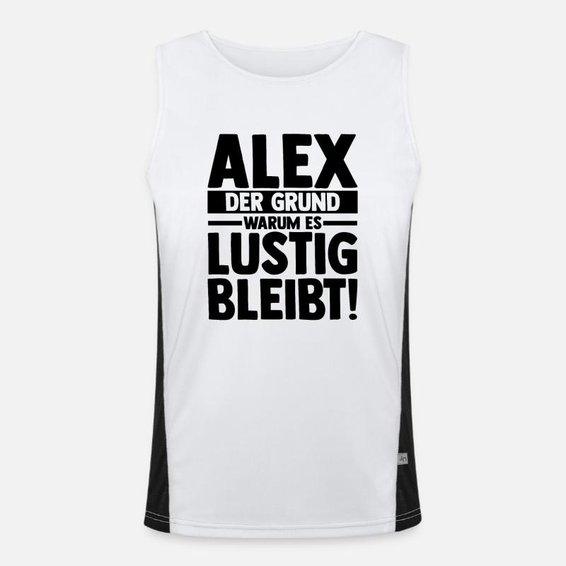 Alexander Alexandra Alexa Alex Funktionelles Kontrast-Tank Top für Männer 